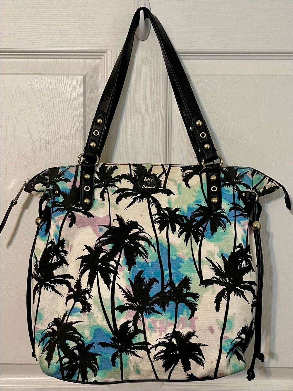 Tropical Palm Print Tote Bag in Multi-Color